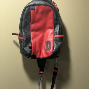 Coach Red and Black Men's Backpack